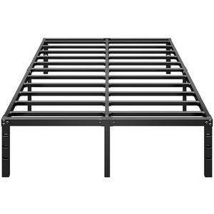 HLIPHA Metal Platform Bed Frame 18 Inch Tall,No Box Spring Needed,Queen Size Bed with Heavy Duty Strong Support Slats,Easy to Assemble,Black(Incopmplete)