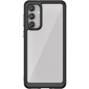 for Samsung Galaxy M55 Clear Case for Samsung M55 Cover Hard Translucent Soft Edge Phone Bumper for Samsung Galaxy M55,Black,for Samsung M55