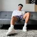 MECH-ENG Men's Paisley Shorts (2 Pieces) Mesh Graphic Bandana Print Boho Summer Beach Lightweight Drawstring Shorts (Navyblue+brown)