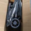 UPPAbaby Minu V3 Travel Stroller | Lightweight + Compact Design | One-Hand Fold + Unfold | from Birth + Overhead Compatible | Savannah (Pearl Gray Mlange/Carbon Frame/Chestnut Leather)