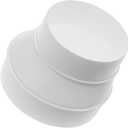 125mm to 100mm Channel Reducer - Round Reducer Channel - Adjustment Pipe Increase Reduction PVC DWV (Drain, Waste and Vent) Reduction of Coupling (Plastic, 12.5 to 10 cm) (White)