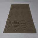 Sturdy Front Door Mat, Absorbent Muddy Dirt Resist Welcome Door Mats Outdoor Indoor, Stain and Fade Resistant, Non-Slip Rubber Backing Low Profile Doormat for Entryway, 3017, Beige (1'5" x 2'6" (Rectangular))