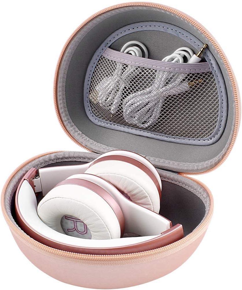 Headphone Case for Beats Solo 4/ for Glynzak/for Picun B8/ for Beats Studio Pro, Solo3, Studio3, Solo2, Solo Pro On-Ear Headphones, Foldable Bluetooth Wireless Headset (Extra Large) - Rose Gold