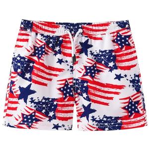 ECGK Swim Trunks Boys Toddler Bathing Suits for Kids Swimwear Baby Boy Swimsuit Boys Swim Shorts American Flag 2T