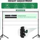 3-in-1 Adjustable Backdrop Stand 10 x 7.5 FT, Portable Photography Background Stand Kit with Carrying Bag, 6 Clamps & 2 Sandbags for Studio, Party, Video, Banner Display