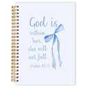 Qabliqo Coquette Christian Spiral Notebooks, Preppy Bow Bible Journals for Writing, Religious Journal for Women, Doing My Best Letting God Do the Rest Bile Notebook for Note Taking, 5.5x8.3 Inch