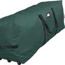 Primode Rolling Tree Storage Bag, Fits Up to 9 ft. Disassembled Holiday Tree, 28" Height X 16" Wide X 60" Long, Extra Large Heavy Duty Storage Container with Wheels and Handles (Green)