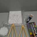 Cholemy 36 Pcs Paint and Sip Kit for Adults 8''x10'' Pre Drawn Canvas for Painting DIY Afro Acrylic Painting Kit Wood Easel Brushes Date Night Bulk for Mother's Day Party Gifts(Black Women)