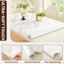 OstepDecor Marble-Look Table Protector 30 x 60 in, Waterproof PVC Desk Mat | Waterproof & Oil-Resistant, Silky-Smooth Surface, Easy to Clean, for Dining Tables, Vanities, Nightstands & Countertops