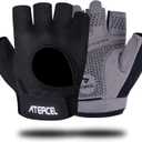 ATERCEL Weight Lifting Gloves Full Palm Protection, Workout Gloves for Gym, Cycling, Exercise, Breathable, Super Lightweight for Mens and Women (Small, Grey Black)