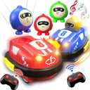 Remote Control Bumper Cars for Kids, RC Ejecting Bumper Car Toys with Light & Music, Mini RC Racer Game Set of 2, Toddler Toy Vehicles, Birthday Gifts for Boys Girls Age 3 4 5 6 7 8 Years Old