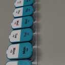 Daviky Large Weekly AM PM Pill Organizer - 7 Day, 2 Times a Day With Extra Large Compartments for Vitamins, Medicine, Supplements (Cyan)