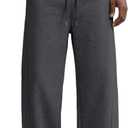 Men's Baggy Sweatpants Cotton Fleece Wide Leg Lounge Sweat Pants Drawstring Waist Jogging Pants with Pockets (Gray, M)