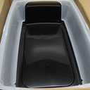 IRIS USA Cat Litter Box XX-Large Open Top with High Sided Walls Tall Scatter Shield Scoop Included Easy Clean Plastic Pan for Big Cats Kittens Multi-Cat Households 30"L x 20"W x 14"H Black