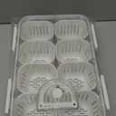 shopwithgreen Divided Serving Tray with Lid, Portable Snack Box Charcuterie Veggie Tray with Lid, Food Storage Organizer with 8 Colandersfor Fruit, Vegetable, Refrigerator, Kitchen, Party, Picnic