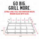 SHIZZO Rib Rack for Smoking & Grilling, Holds up to 4 Full Racks of Ribs, Foldable Design, Fits Large Gas Smoker or Charcoal Grill, Perfect BBQ Accessory, Smoker Accessories, Gifts for Men, Father