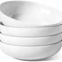 LE TAUCI Pasta Bowls 45 oz, Salad Bowls Set for Serving Soup, Pasta, Noodle, Dinner, Large Kitchen Bowl Plates, Microwave Safe - 8.5 Inch, Set of 4, White