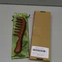 Thicken Wooden Wide Tooth Comb for Curly Hair,Large No-static Handmade 100% Natural Sandalwood Hair Comb for Head Scalp Massage,Detangling Comb for Women Holiday Gift (Green Sandalwood)