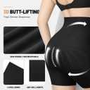 KLVEE High Waisted Shapewear Tummy Control Shorts for Women, Body Shaper, Seamless Shaping Thigh Slimmer Under Dress (Black, L)