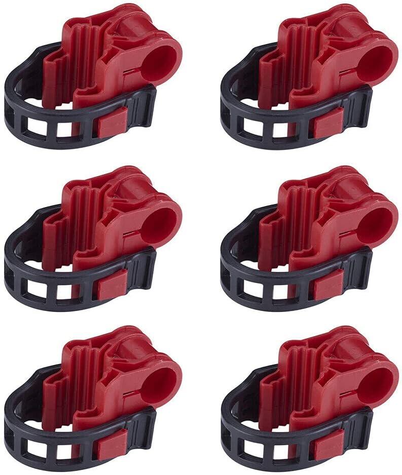 6pcs/Set Car Bicycle Stand SUV Vehicle Trunk Mount Bike Rack Hitch Stand Storage Carrier Spare Hooks with Racks Rubber Strap Red&Black