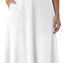 FANDEE Maxi Dress for Women Long Elegant 3/4 Sleeve Bow Tie Neck A Line Casual Party Church Dresses with Pockets, L