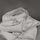  Oval Tablecloth 60 x 84 Inch Washable Polyester Table Cloth Solid White Heavy Duty Fabric Table Cover Daily Use Set of 8