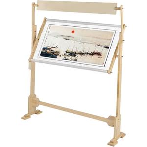 Adjustable Embroidery Stand, 360 Degree Rotated Wooden Cross Stitch Frame Floor Stand Lap Table Craft Sewing Tool with Scroll Frame for Arts Crafts Sewing Needlework Supplies