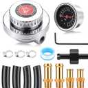 GEARLAST Fuel Pressure Gauge 1-5 PSI Universal Fuel Pressure Regulator Carburetor Carb Fuel Pump Kit ith 0-15 PSI Pressure Gauge and Fuel Block for Carburetor Carb