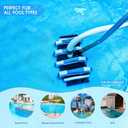 Enhanced Pool Vacuum Head with Direction-Control Handle - 17.5in Extra-Wide 4LB Professional Weighted Vac Heads Brush & Wheels -Deep Clean for Vinyl Liner,Inground & Above Ground Swimming Pool - Blue
