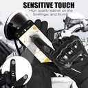 WESTWOOD FOX Motorcycle Gloves Winter Motorbike Gloves for Men and Women, Splashproof Motorcycle Gloves, Touchscreen Lightweight Warm Riding Gloves for BMX, ATV, UTV Mountain Biking (Small, Black Grey)