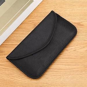 Signal Blocking Bag, GPS RFID Bags Pouch Shield Cage Wallet Phone Case for Cell Phone Privacy Protection Car Key FOB Black LCC212-01