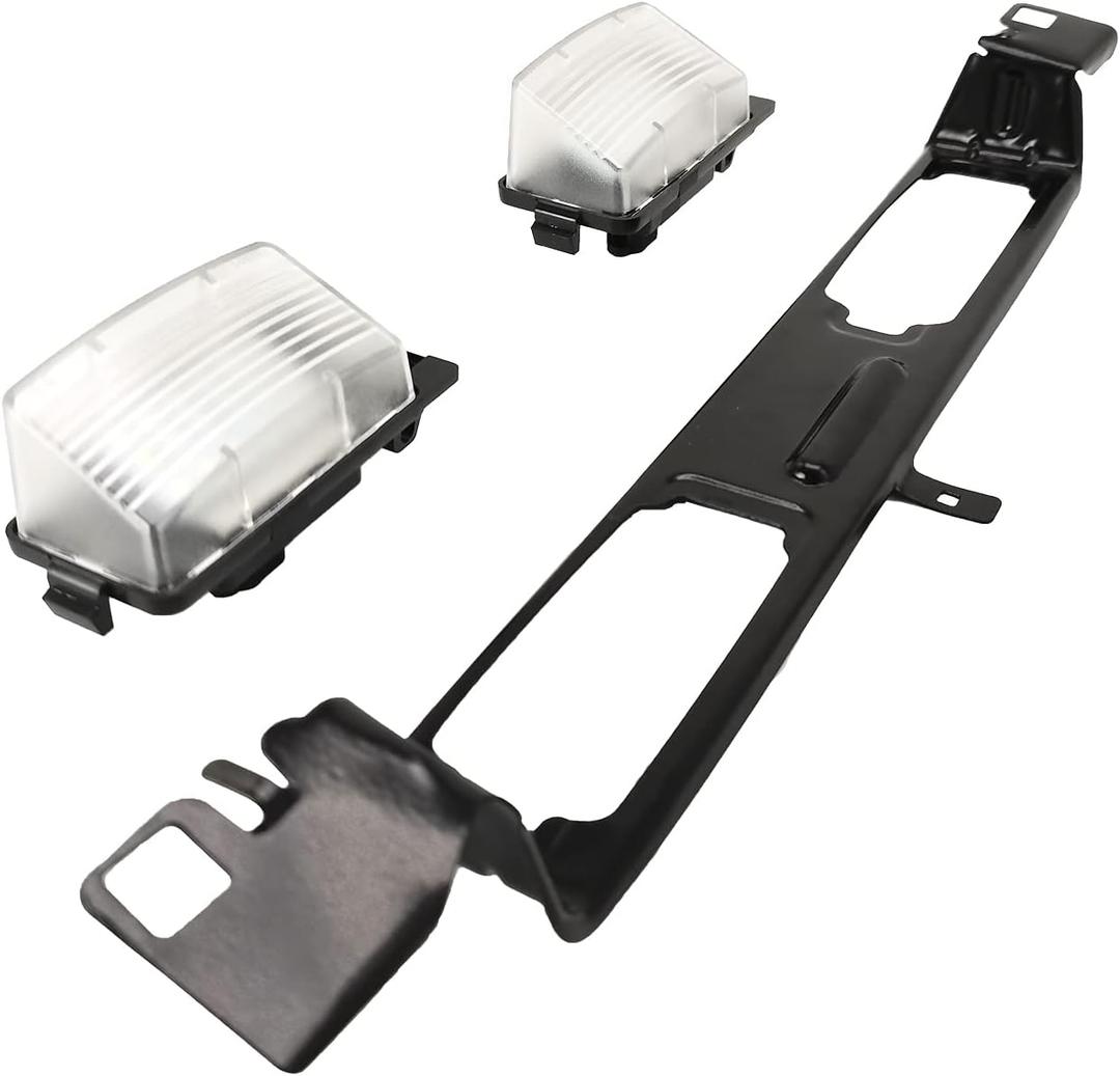 1 PCS Rear License Plate Lamp Bracket Frame + 2 PCS Full LED License Plate Lighting fit for Infiniti G35 G37 Replace# 96252-JL00A