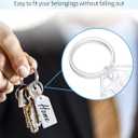 Uniclife 2 Inch Tough Plastic Key Tags White Item Identifiers with Blank Paper Labels Transparent Covers and Split Rings