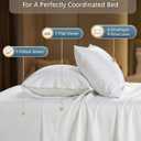 LANE LINEN Queen Sheet Set - 600 Thread Count Premium Soft Long Staple 100% Cotton Sheets, Hotel Luxury Sateen Silky Finish, Snug Fit 15" Deep Pocket, Low Pill, Machine Washable - White Sheets