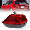 Huray Left Outer Tail Light for Nissan Rogue 2017-2019 Driver Side Taillight Lamp Assembly Replacement for NI2804110 (Chrome Housing)