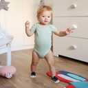 BARERUN Baby Shoes Baby First Walking Shoes Infant Sneakers Wide Toe Box Slip on Shoes Soft Sole Baby Boys Girls Crib Shoes Toddler Breathable Lightweight House Sock Shoes (Lattice Black)