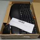 MEETION Ergonomic Keyboard and Mouse, Wireless Keyboard with Vertical Mouse, Split Curved Keyboard with Wrist Rest, Natural Typing USB Receiver Rechargeable Full Size, Windows/Mac/PC/Laptop, Large
