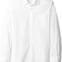 Amazon Essentials Men's Slim-Fit Long-Sleeve Poplin Shirt (X-Large, White)