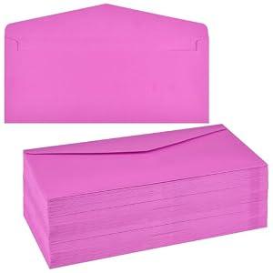 500 Pieces #10 Regular Bussiness Envelopes Bulk (9.45 x 3.94 Inches) Christmas Greeting Card Envelopes Perfect for Checks, Invoices, Letterhead, Letters, Currecy (Hot pink)