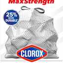 Glad ForceFlex MaxStrength with Clorox Tall Kitchen Trash Bags, 13 Gal, 34 Ct (Package May Vary)