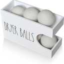 Dryer Ball Holder for Laundry Room, Dryer Balls Container Wall Mount, Wood Dryer Balls Storage Organizer, Wool Dryer Ball Dispenser Basket (White)