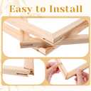 24 PCS 6 Sets Stretcher Bars for Needlework, 3 Sizes Wooden Canvas Stretcher Bars with Thumb Tacks Needlepoint Frame Canvas Stretchers Bar Set for Crafts Supplies, Gifts(7.87", 11.81", 15.75")