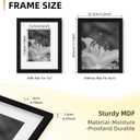 YESKAY 8x10 Picture Frame Set of 9, Display Pictures 5x7 with Mat or 8 x 10 Without Mat, Multi Photo Frames for Wall Mounting or Table Top Display, Black