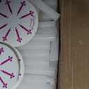 Howemon 150 Church Candles with Drip Protectors for Devotional Candlelight Vigil Service, Box of 150 Candles, Unscented White 5" H X 1/2" D, No Smoke