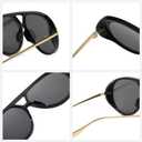 Trendy Aviator Sunglasses for Women Men Oversized Classic 70s Round Aviator Sun Glasses Vintage Shades (Brown/Brown)