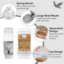 Lemtrflo No Mess Bird Feeder Water Dispenser Set, Bird Feeder for Cage, Cage Accessories for Cockatiels, Finches, Budgies and Canaries