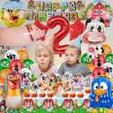 Farm Theme Birthday Decorations, Party Decorations, Birthday Party Supplies, Banner, Balloons, Tablecloth, Cupcake Toppers, Large Cake Decorations, Table Cover (2 Year Old)