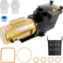 W3SP2607X10 Pool Pump 115/230 V, 1 HP Single Speed Pool Pump, High Speed Replacement for Hayward SP2607X10 Super Pump, Fits all In-Ground Pool and Spas