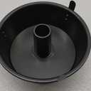 HONGBAKE Angel Food Cake Pan with Removable Bottom, 10 Inch Tube Pan, Nonstick Pound Cake Pans for Baking, Chiffon Cake Mold, 16-Cup, Heavy Duty - Dark Grey (Black)