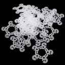120 Pieces Balloon Clips for Balloon Arch, Balloon Arch Bracket Buckle, Flower Shape Balloon Clips Holders, Balloon Column Stand Balloon Connectors Clips (Clear), White